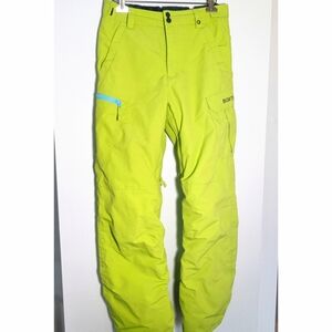 Burton Neon Green Snow Pants For Teenagers